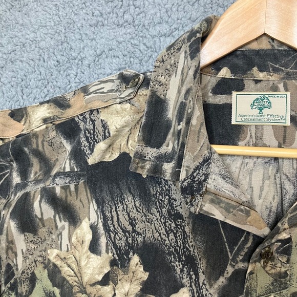 VTG Mossy Oak Shirt Men 2XL Fall Foliage Camo Button Up Long Sleeve Hunting USA - Picture 7 of 11